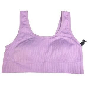 Torrid Bralette Women 2 Purple New Lightly Lined Seamless Rib Scoop Violet Tulle